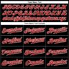 Custom Black Red-White 3D Pattern Design Multicolor Authentic Baseball Jersey