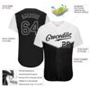 Custom Black Black-Gray 3D Pattern Design Multicolor Authentic Baseball Jersey