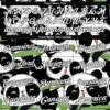 Custom Black White-Black 3D Pattern Design Pandas Authentic Baseball Jersey