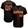 Custom Black Orange-White Authentic Drift Fashion Baseball Jersey