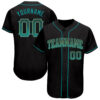 Custom Black Teal-Old Gold Authentic Drift Fashion Baseball Jersey