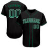 Custom Black Kelly Green-White Authentic Drift Fashion Baseball Jersey