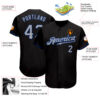 Custom Black Gray-Royal Authentic Baseball Jersey