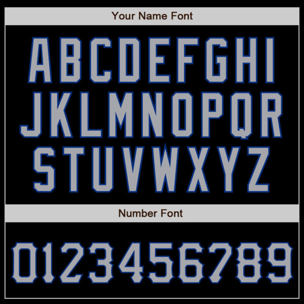 Custom Black Gray-Royal Authentic Baseball Jersey