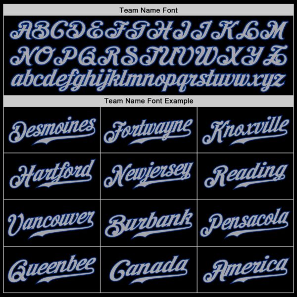 Custom Black Gray-Royal Authentic Baseball Jersey