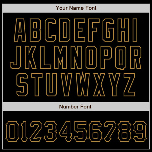 Custom Black Black-Old Gold Authentic Baseball Jersey