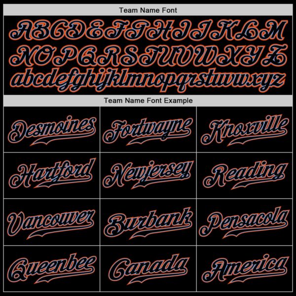 Custom Black Black-Orange Authentic Baseball Jersey