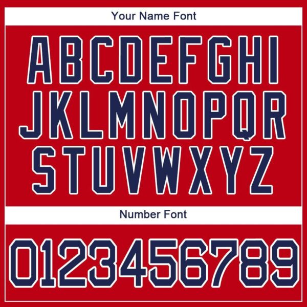 Custom Red Navy-White Baseball Jersey