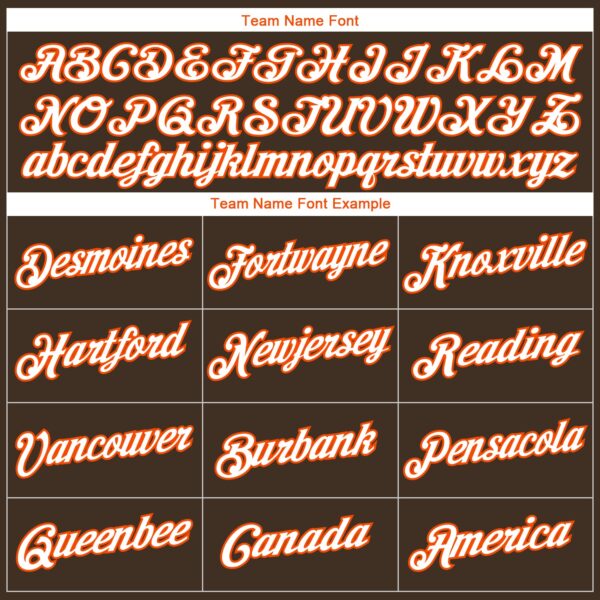 Custom Brown White-Orange Authentic Baseball Jersey