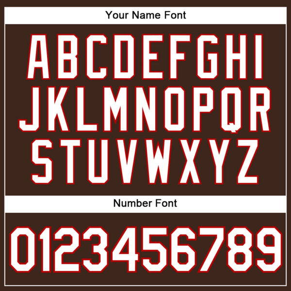 Custom Brown White Pinstripe White-Red Authentic Baseball Jersey