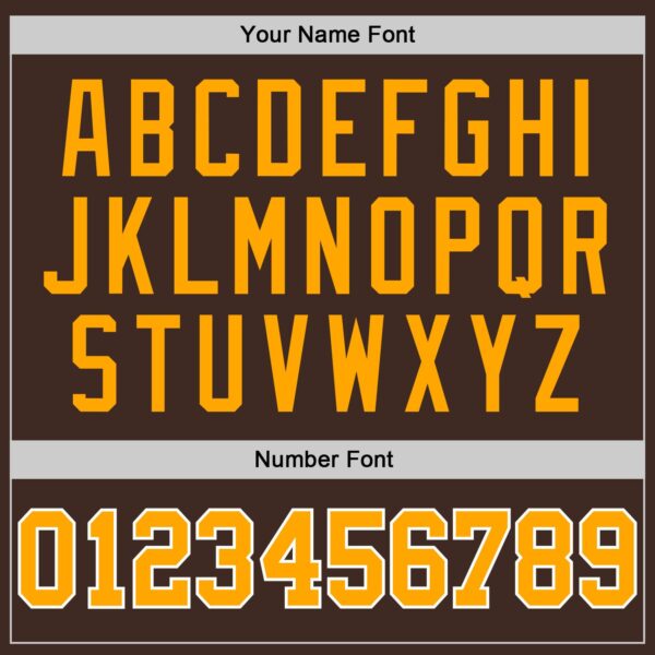 Custom Brown Gold-White Authentic Baseball Jersey