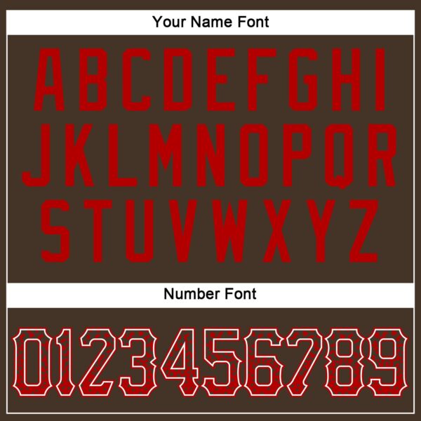 Custom Brown Red-White Authentic Drift Fashion Baseball Jersey