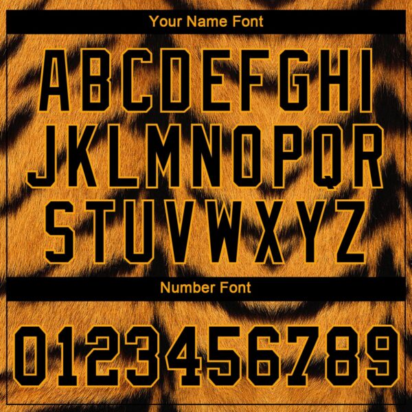 Custom Brown Black-Gold 3D Pattern Design Tiger Authentic Baseball Jersey