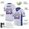 Custom White Royal-Red Drift Fashion Football Jersey