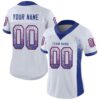Custom White Royal-Red Drift Fashion Football Jersey