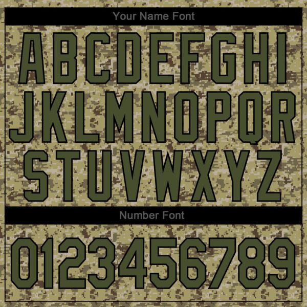 Custom Camo Olive-Black Authentic Salute To Service Baseball Jersey