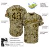 Custom Camo Black-Gold Authentic Salute To Service Baseball Jersey