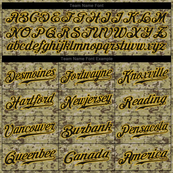 Custom Camo Black-Gold Authentic Salute To Service Baseball Jersey