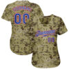 Custom Camo Royal-Red Authentic Salute To Service Baseball Jersey