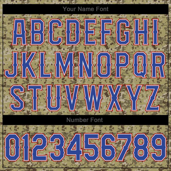 Custom Camo Royal-Red Authentic Salute To Service Baseball Jersey