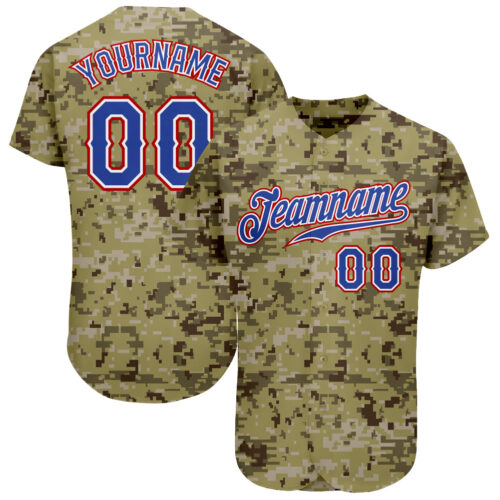 camo_0049 Custom Camo Royal-Red Authentic Salute To Service Baseball Jersey
