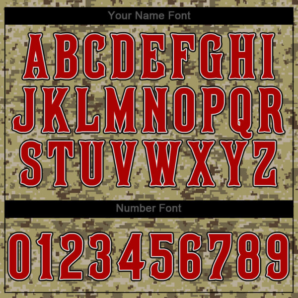 Custom Camo Red-Black Authentic Salute To Service Baseball Jersey