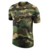 Custom Camo Black-Cream Performance Salute To Service T-Shirt