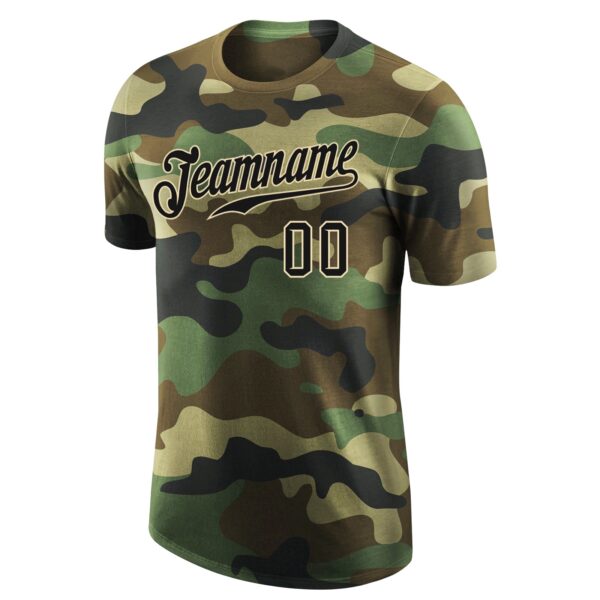 Custom Camo Black-Cream Performance Salute To Service T-Shirt