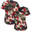 Custom Camo Black-Cream 3D Authentic Salute To Service Baseball Jersey