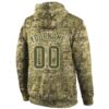 Custom Stitched Camo Olive-Cream Sports Pullover Sweatshirt Salute To Service Hoodie