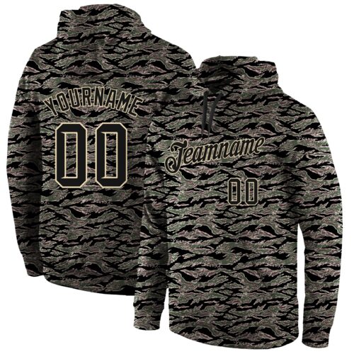 camo_0083 Custom Stitched Camo Black-Cream Sports Pullover Sweatshirt Salute To Service Hoodie