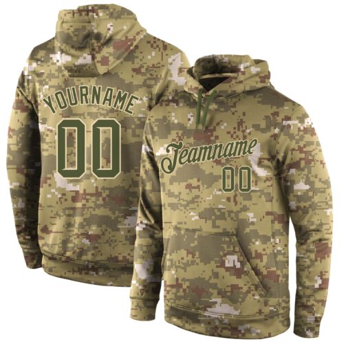 camo_0084 Custom Stitched Camo Olive-Cream Sports Pullover Sweatshirt Salute To Service Hoodie