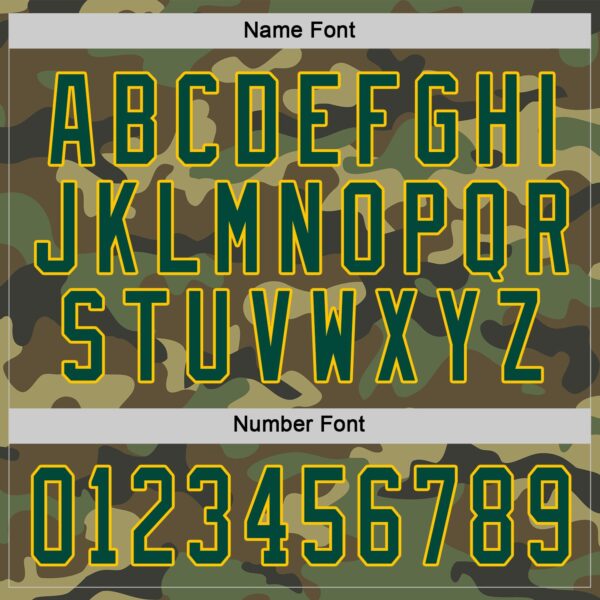 Custom Camo Green-Gold Salute To Service Hockey Jersey