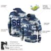 Custom Stitched Camo Navy-White Sports Pullover Sweatshirt Salute To Service Hoodie