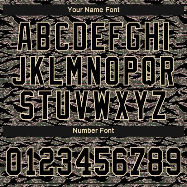 Custom Camo Black-Cream Authentic Salute To Service Baseball Jersey