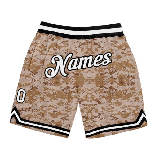 camo_0139 Custom Camo White-Black Authentic Salute To Service Basketball Shorts