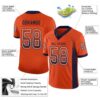 Custom Orange Navy-White Drift Fashion Football Jersey