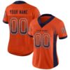 Custom Orange Navy-White Drift Fashion Football Jersey