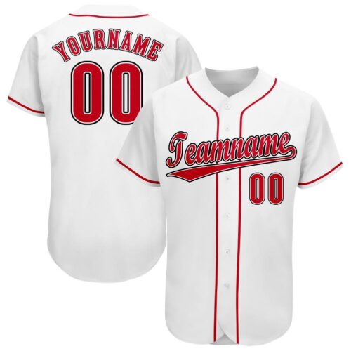 cincinnati_0020 Custom White Red-Black Baseball Jersey