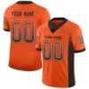 Custom Orange Black-White Drift Fashion Football Jersey