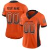 Custom Orange Black-White Drift Fashion Football Jersey