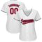 Custom White Red-Navy Baseball Jersey