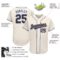Custom Cream Royal-Gold Authentic Baseball Jersey
