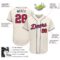 Custom Cream Red-Navy Authentic Baseball Jersey