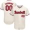 Custom Cream Red-Royal Authentic Baseball Jersey