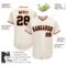 Custom Cream Black Orange-Old Gold Authentic Baseball Jersey