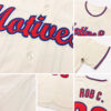 Custom Cream Red-Navy Authentic Baseball Jersey