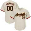 Custom Cream Black-Orange Authentic Throwback Rib-Knit Baseball Jersey Shirt