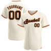Custom Cream Black Orange-Old Gold Authentic Baseball Jersey