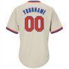 Custom Cream Orange-Royal Authentic Throwback Rib-Knit Baseball Jersey Shirt
